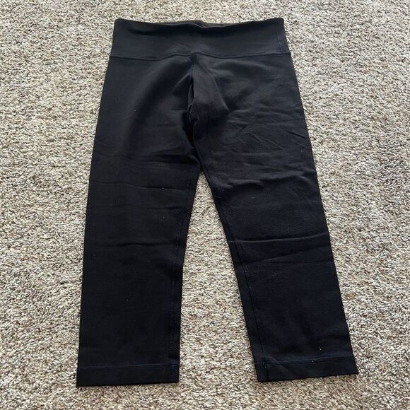 Lululemon Wunder Under Crop Leggings Black Size 6 Hi Rise Full On 20’ Inseam - Picture 1 of 7